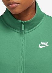 Nike Women's Sportswear Club Fleece 1/2-Zip Sweatshirt - Stadium Green/white