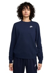 Nike Women's Sportswear Club Fleece Crewneck Sweatshirt - Dark Grey Heather/white