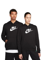 Nike Women's Sportswear Club Fleece Logo Pullover Hoodie - Black/white