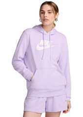 Nike Women's Sportswear Club Fleece Logo Pullover Hoodie - Black/white