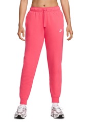 Nike Women's Sportswear Club Fleece Mid-Rise Joggers - Sanddrift/white