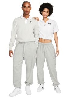 Nike Women's Sportswear Club Fleece Mid-Rise Oversized Cargo Sweatpants - Dark Grey Heather