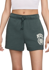 Nike Women's Sportswear Club Fleece Mid-Rise Pull-On Shorts - Vintage Green