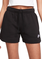 Nike Women's Sportswear Club Fleece Mid-Rise Shorts - Dk Grey Heather/white