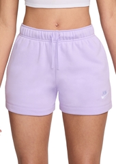 Nike Women's Sportswear Club Fleece Mid-Rise Shorts - Dk Grey Heather/white