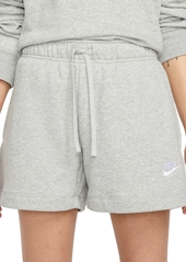 Nike Women's Sportswear Club Fleece Mid-Rise Shorts - Dk Grey Heather/white