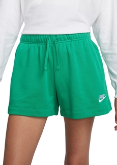Nike Women's Sportswear Club Fleece Mid-Rise Shorts - Stadium Green/white