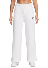 Nike Women's Sportswear Club Fleece Mid-Rise Wide-Leg Sweatpants - Beypnk/whi