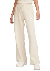 Nike Women's Sportswear Club Fleece Mid-Rise Wide-Leg Sweatpants - Sanddrift