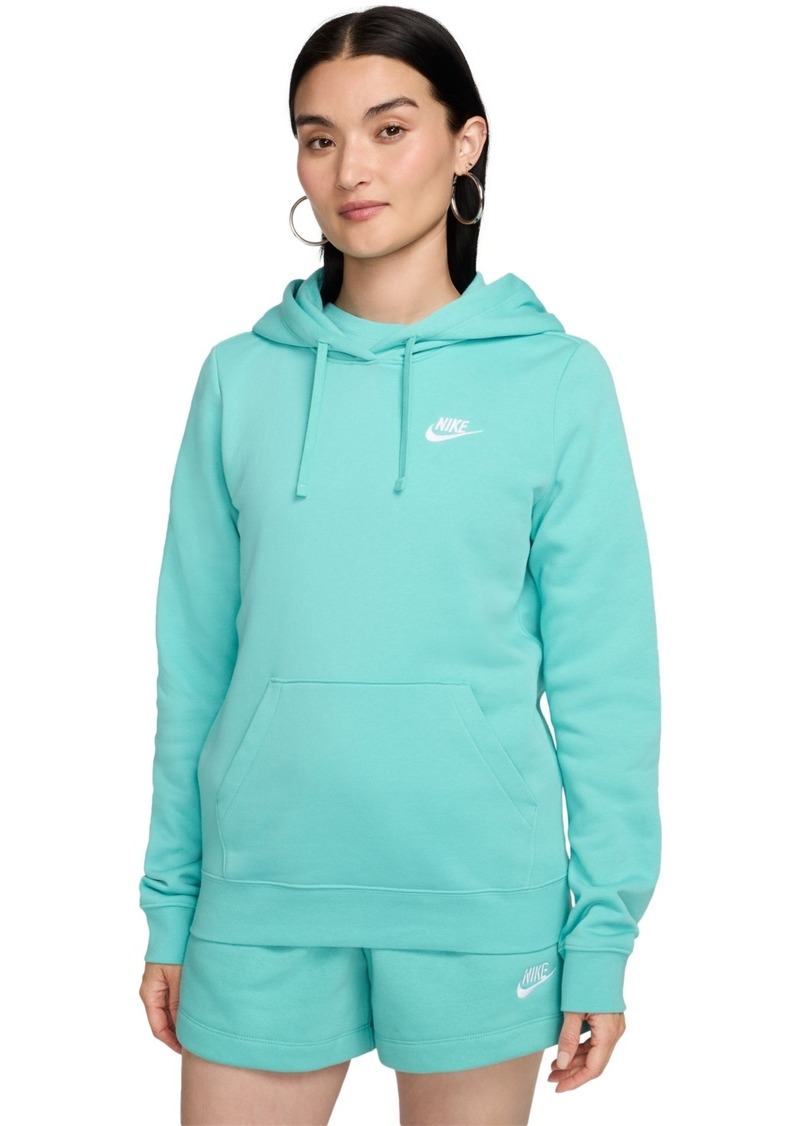 Nike Women's Sportswear Club Fleece Pullover Hoodie - Green Frost/white