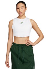 Nike Women's Sportswear Essential Cropped Ribbed Tank Top - Malachite