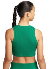 Nike Women's Sportswear Essential Cropped Ribbed Tank Top - Malachite