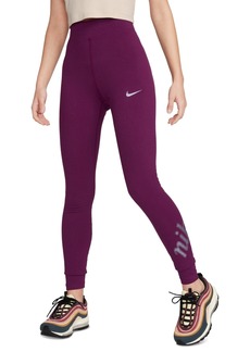 Nike Women's Sportswear Essential High-Rise Full-Length Leggings - Bordeaux