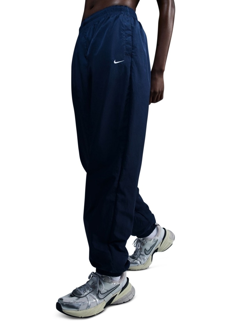 Nike Women's Sportswear Essential Mid-Rise Oversized Woven Jogger Pants - Armory Navy