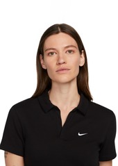 Nike Women's Sportswear Essential Short-Sleeve Polo Top - Black/white