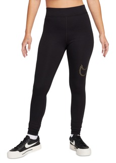 Nike Women's Sportswear Premium Essentials High-Waisted Shine Leggings - Black