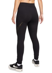 Nike Women's Sportswear Premium Essentials High-Waisted Shine Leggings - Black