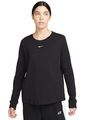 Nike Women's Sportswear Premium Essentials Long-Sleeve T-Shirt - Black