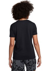 Nike Women's Swoosh Fly Dri-fit Crewneck Graphic T-Shirt - Black