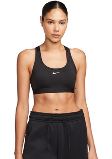 Nike Women's Swoosh Light-Support Non-Padded Sports Bra - Black