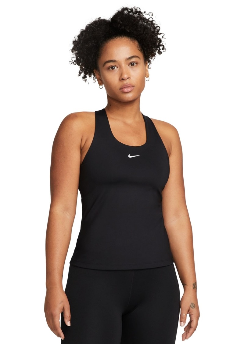 Nike Women's Swoosh Medium-Support Padded Sports Bra Tank Top - Black