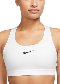 Nike Women's Swoosh Padded Medium-Impact Sports Bra - White