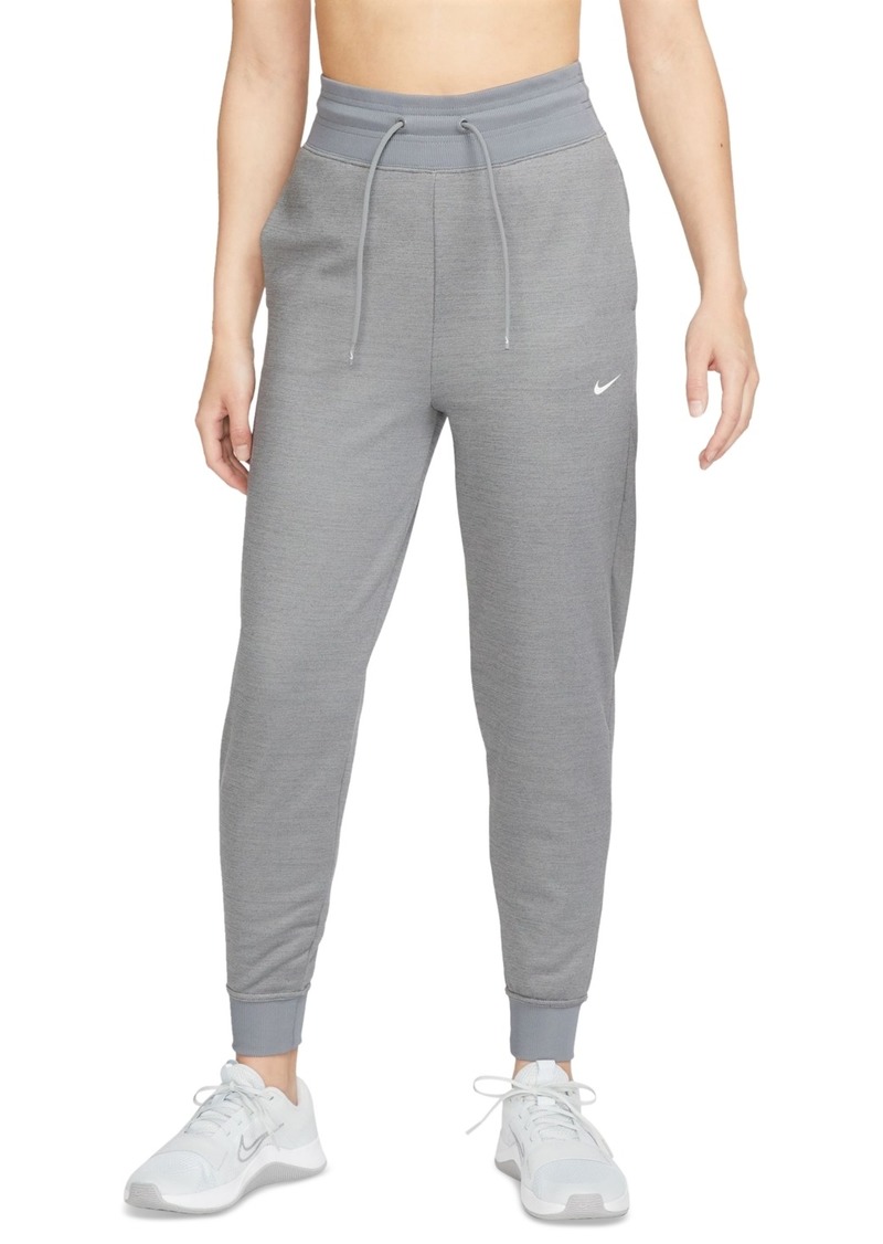 Nike Women's Therma-fit One High-Waisted 7/8 Jogger Pants - Carbon Heather/white
