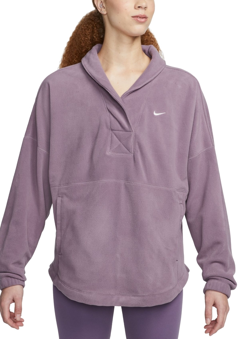 Nike Women's Therma-fit One Long-Sleeve Top - Violet Dust/pale Ivory