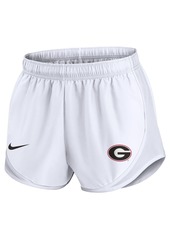 Nike Women's White Georgia Bulldogs Primetime Tempo Performance Shorts - White