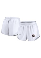 Nike Women's White Georgia Bulldogs Primetime Tempo Performance Shorts - White