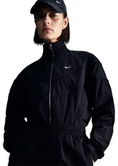 Nike Women's Windrunner Full-Zip Contrast-Trim Jacket - Black/white