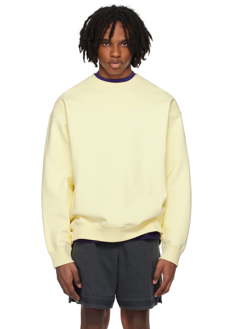 Nike Yellow Solo Swoosh Sweatshirt