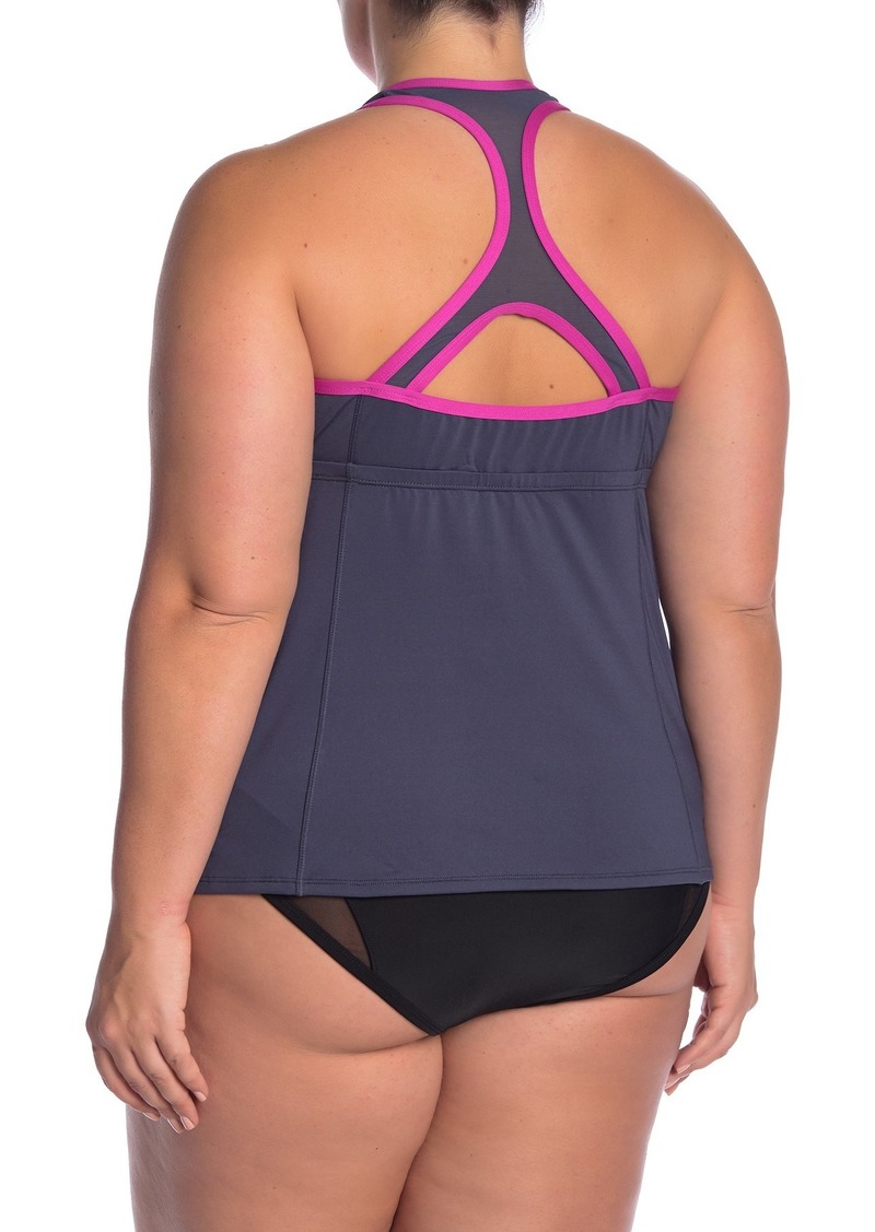 nike striped racerback tankini top