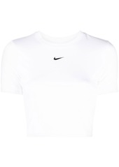 Nike Swoosh logo-print cropped T-shirt
