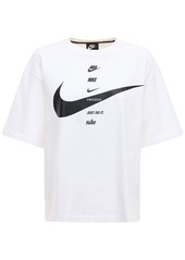Nike Swoosh Print Cotton T-shirt