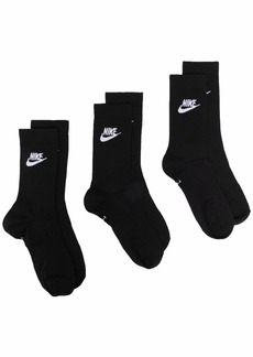 Nike three-pack logo-print crew socks