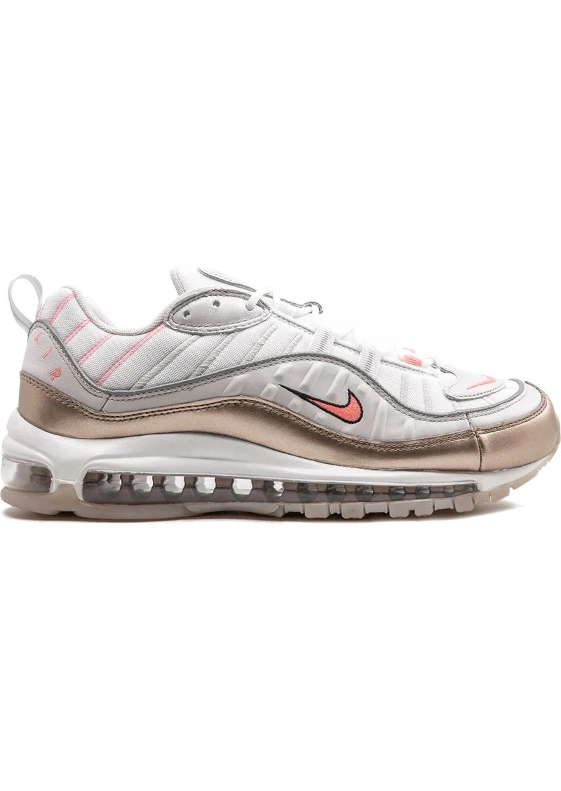 nike air max 98 leather and nubuck-trimmed mesh sneakers