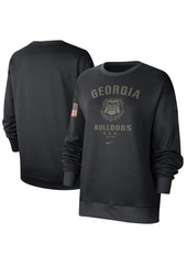 Nike Women's Black Georgia Bulldogs Military-Inspired Appreciation Therma Performance All-Time Pullover Sweatshirt