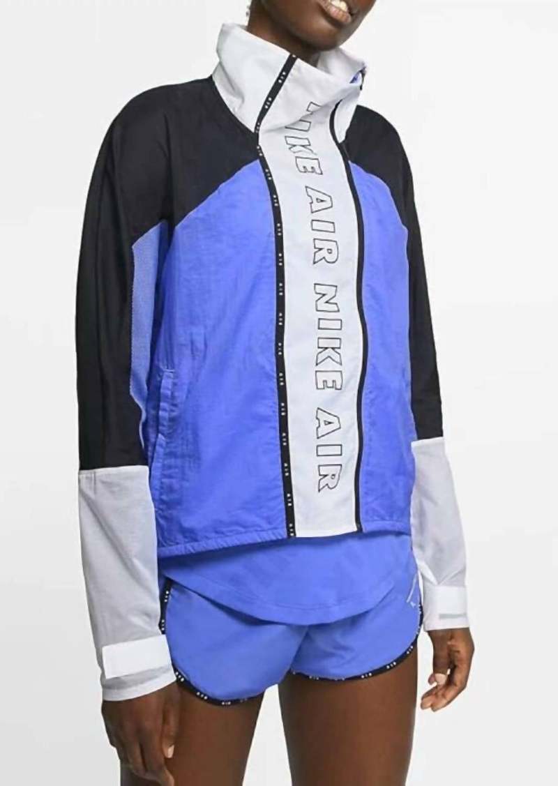 Nike Women's Full-Zip Running Jacket In Sapphire/black/white/black