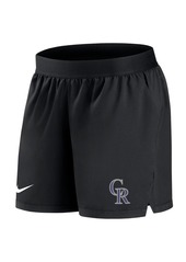 Women's Nike Black Colorado Rockies Authentic Collection Team Performance Shorts - Black