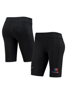 Women's Nike Black Florida Gators Essential Tri-Blend Bike Shorts - Black