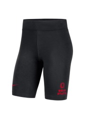 Women's Nike Black Ohio State Buckeyes Essential Tri-Blend Bike Shorts - Black