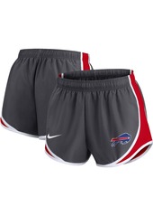Women's Nike Charcoal Buffalo Bills Plus Size Logo Performance Tempo Shorts - Charcoal
