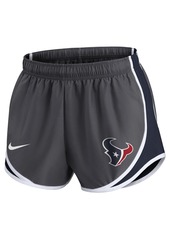 Women's Nike Charcoal Houston Texans Logo Performance Tempo Shorts - Charcoal
