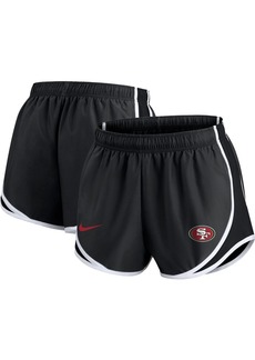 Women's Nike Charcoal San Francisco 49ers Plus Size Logo Performance Tempo Shorts - Charcoal
