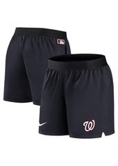 Women's Nike Navy Washington Nationals Authentic Collection Team Performance Shorts - Navy