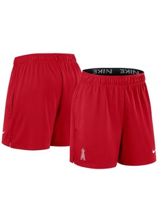 Women's Nike Red Los Angeles Angels Authentic Collection Knit Shorts - Red