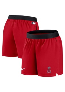 Women's Nike Red Los Angeles Angels Authentic Collection Team Performance Shorts - Red