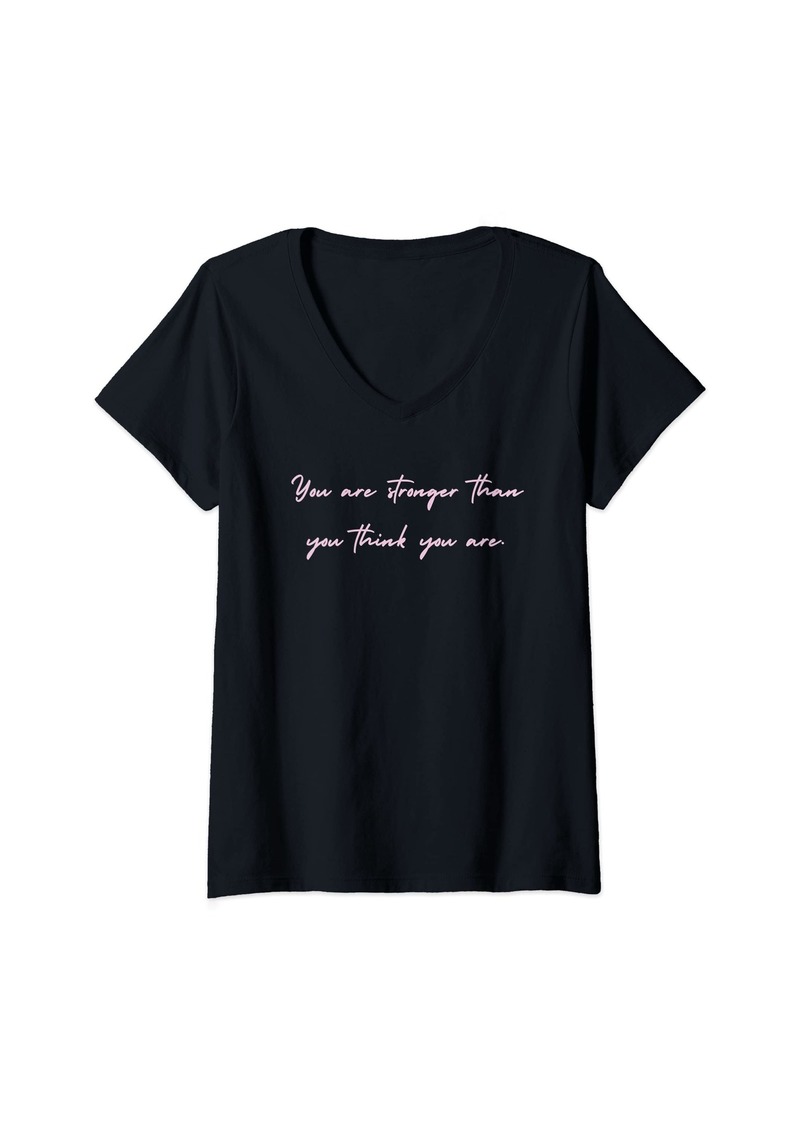 Nike Womens You Are Stronger than You Think You are V-Neck T-Shirt