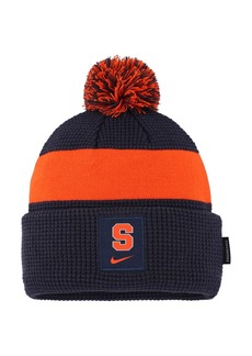 Youth Boys and Girls Nike Navy Syracuse Orange Cuffed Knit Hat with Pom - Navy